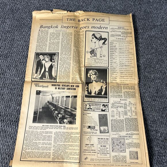 Vtg Newspaper Bangkok Post October 17, 1968 Agreement Near on Vietnam Bomb Halt - Picture 10 of 11